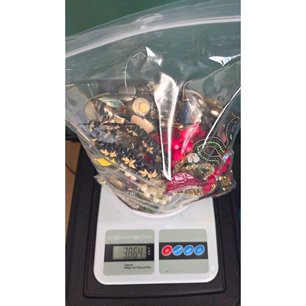 Mixed Jewelry Craft Scrap Junk Broken Lot To Repair or Repurpose 3lbs